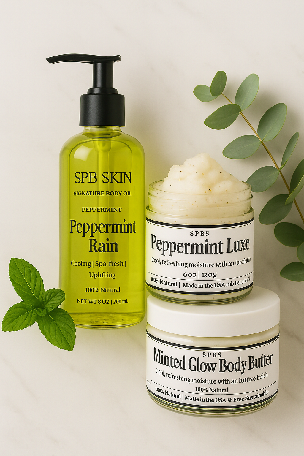 Peppermint Luxe – White Sugar Scrub